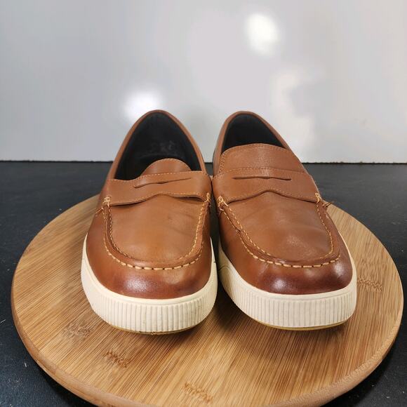 Mens Cole Haan Slip On Sz 11 010376 Brown Leather Casual Penny Loafers Shoes - Picture 4 of 8